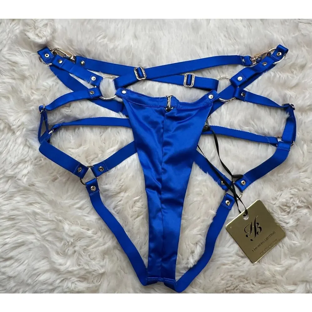 Honey Birdette ARLIAH💙 Electric Blue 3 Piece Set 32DDD +Harness & XS brief - Picture 6 of 8